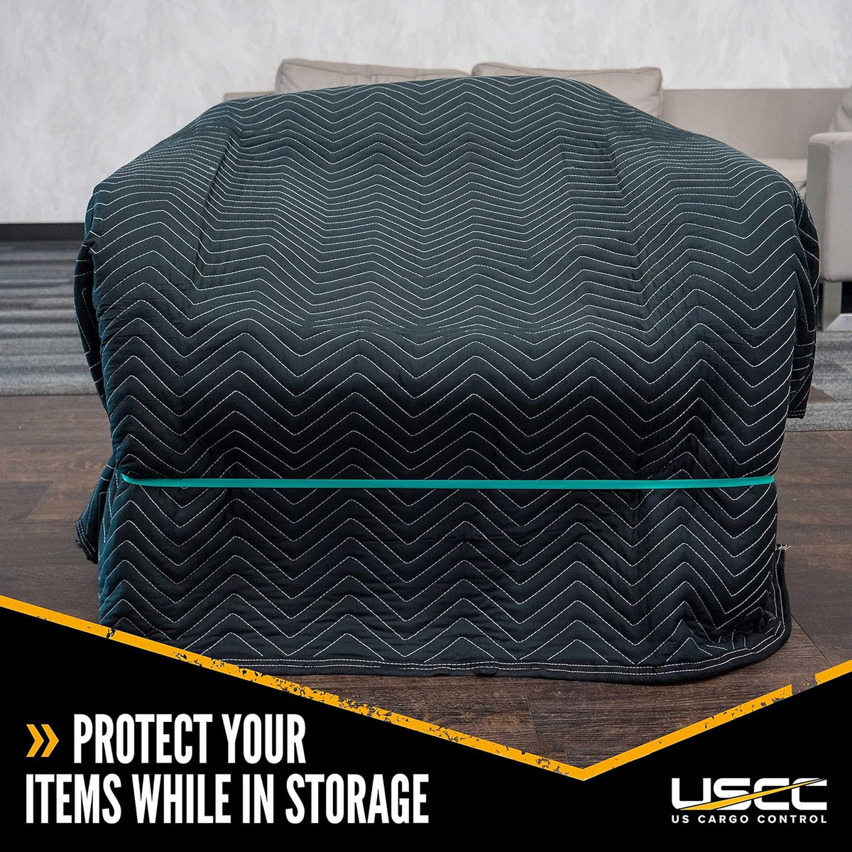 Black Gray Polyester Moving Blankets 24 Pack T945