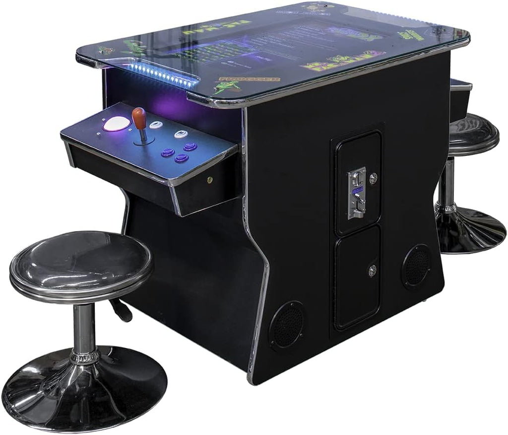 Cocktail Arcade Machine 516 Games in 1 2 Player 26-Inch Screen with 2 Bar Stools F514