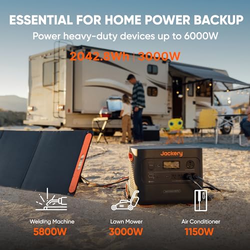 2042Wh 3000W Portable Power Station with 200W Solar Panel U17122