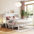 Queen Size Wood Murphy Bed with Bookcase and Storage Drawer W936290