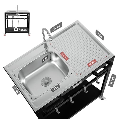 Outdoor Grill Cart with Sink R60341