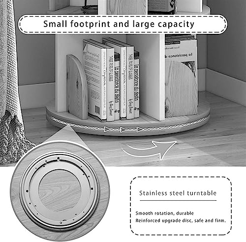 360° Rotating Bookshelf with Baffle Design U806