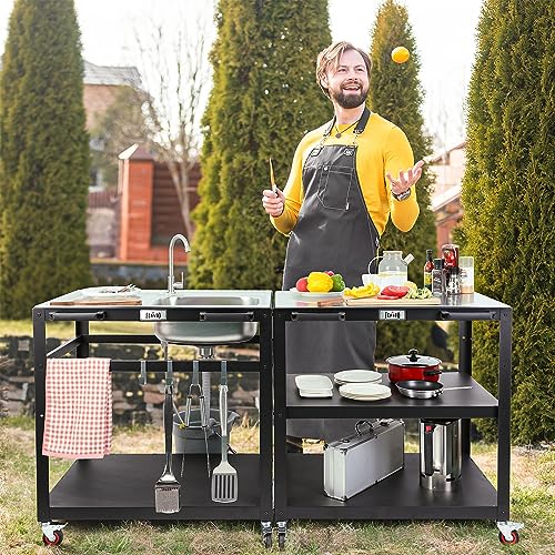 Outdoor Grill Cart with Sink R60341