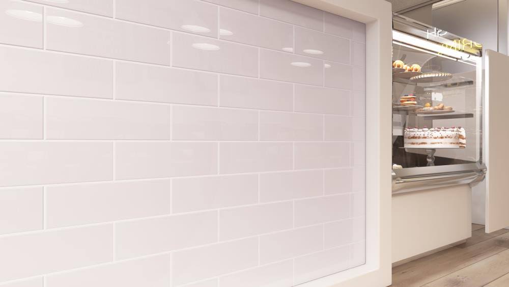 Glass Subway Tile Rose Pale Pink T64266