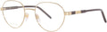 Gold Round Men's Eyeglasses F6578