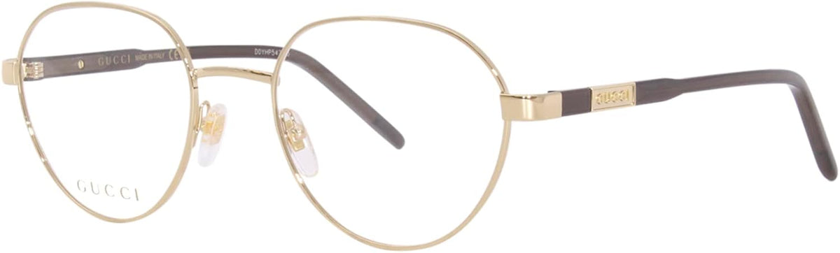 Gold Round Men's Eyeglasses F6578