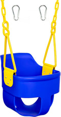High Back Full Bucket Toddler Swing Seat with Plastic Coated Chains and Carabiners - Pink F850