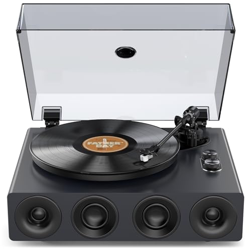 Piano Lacquer Grey Belt Drive 2-Speed Turntable with Built in Speakers Z928255