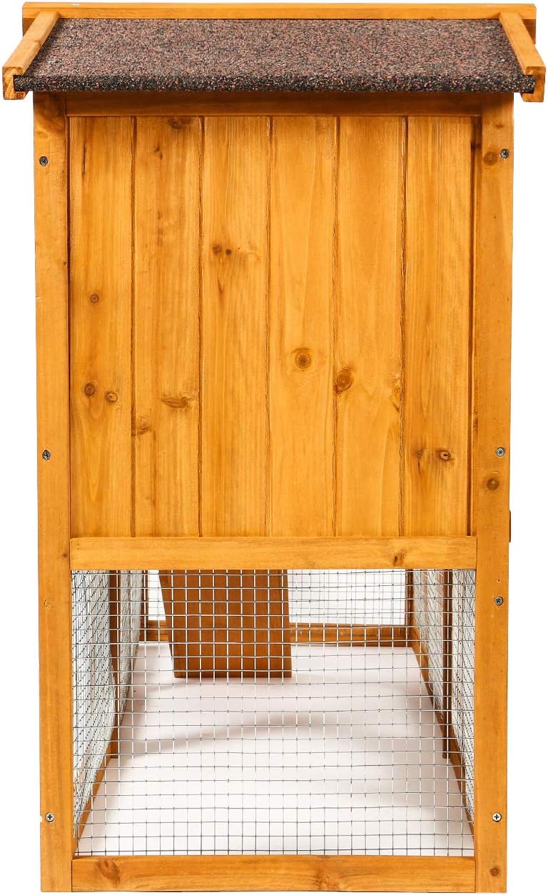 Large Wooden Outdoor Chicken Coop with Removable Tray & Ramp A715332