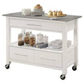 Kitchen Cart with Stainless Steel Top G228848