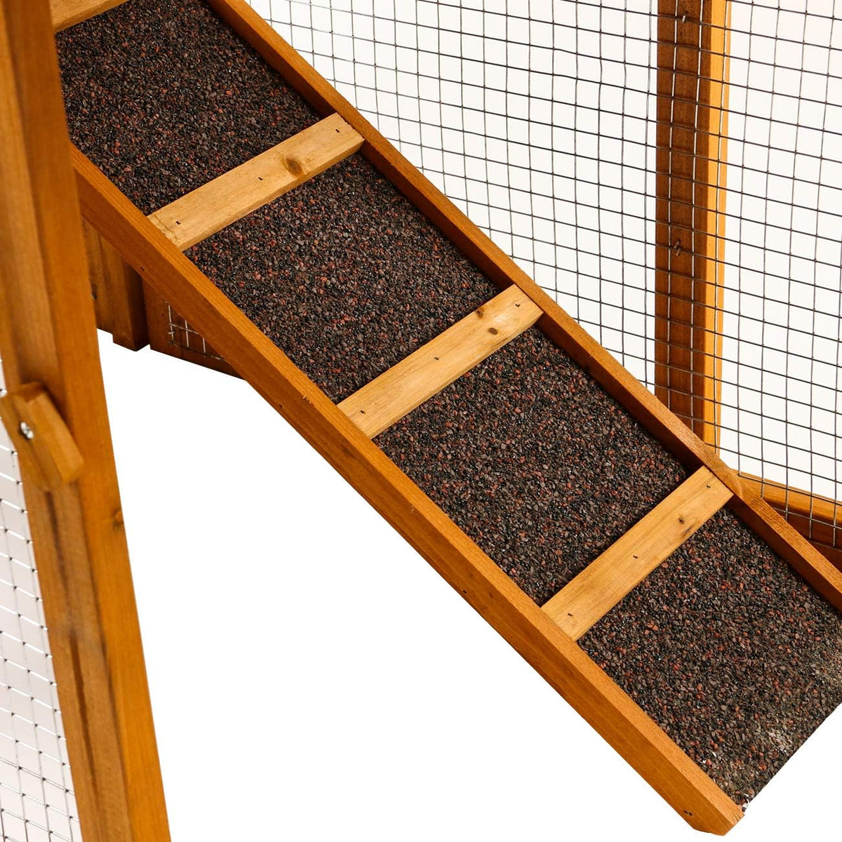 Large Wooden Outdoor Chicken Coop with Removable Tray & Ramp A715332