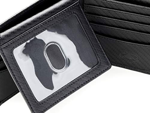 Leather Bifold Wallet with ID Window and RFID Blocking U963