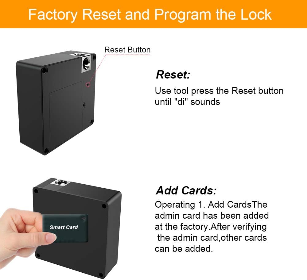 Drawer Lock with Encrypted RFID Cards V48666