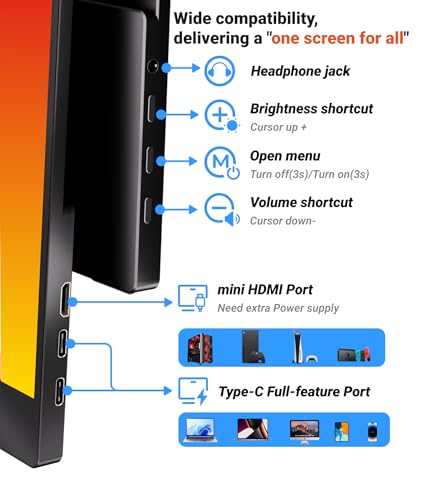 15.6 Inch FHD IPS Portable Monitor with Adjustable Stand G817