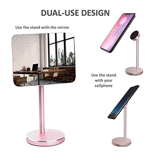 Silver Stand Detachable Wide Angle Real Glass Mirror P41294
