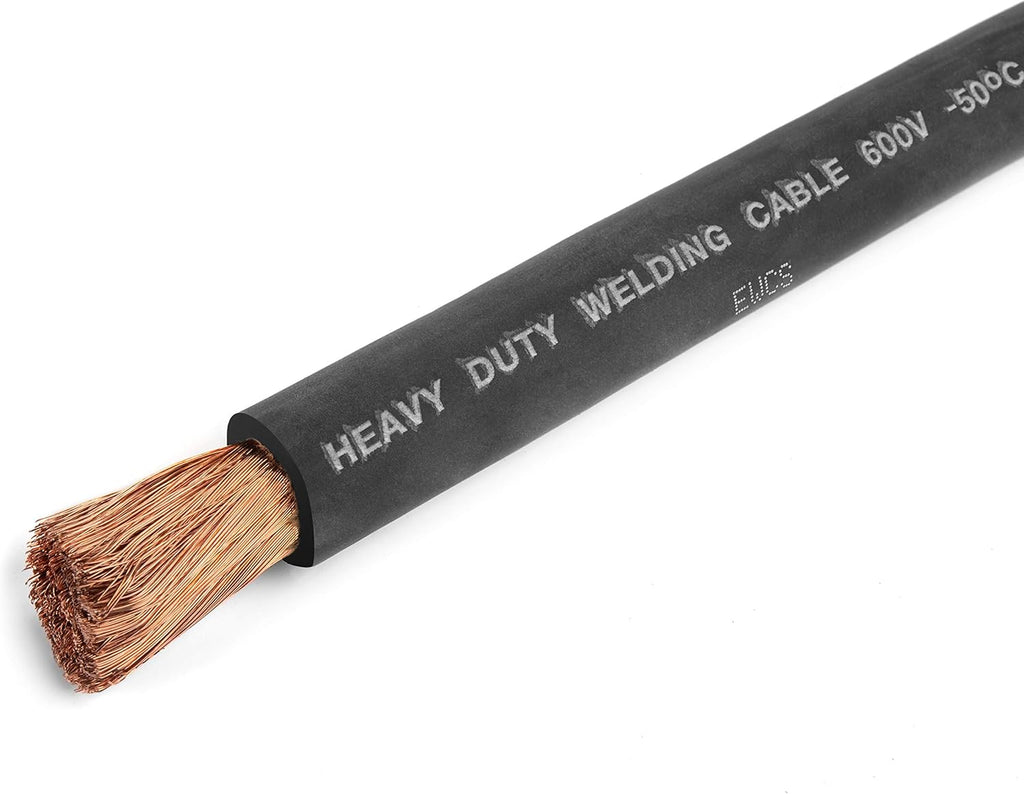 1/0 Gauge Welding Cable 600 Volt Black 50 Feet W349