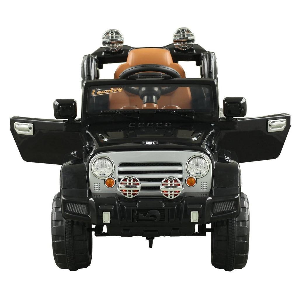 12V Battery Powered Ride on Toy Car Truck with Remote Control - Black F980231