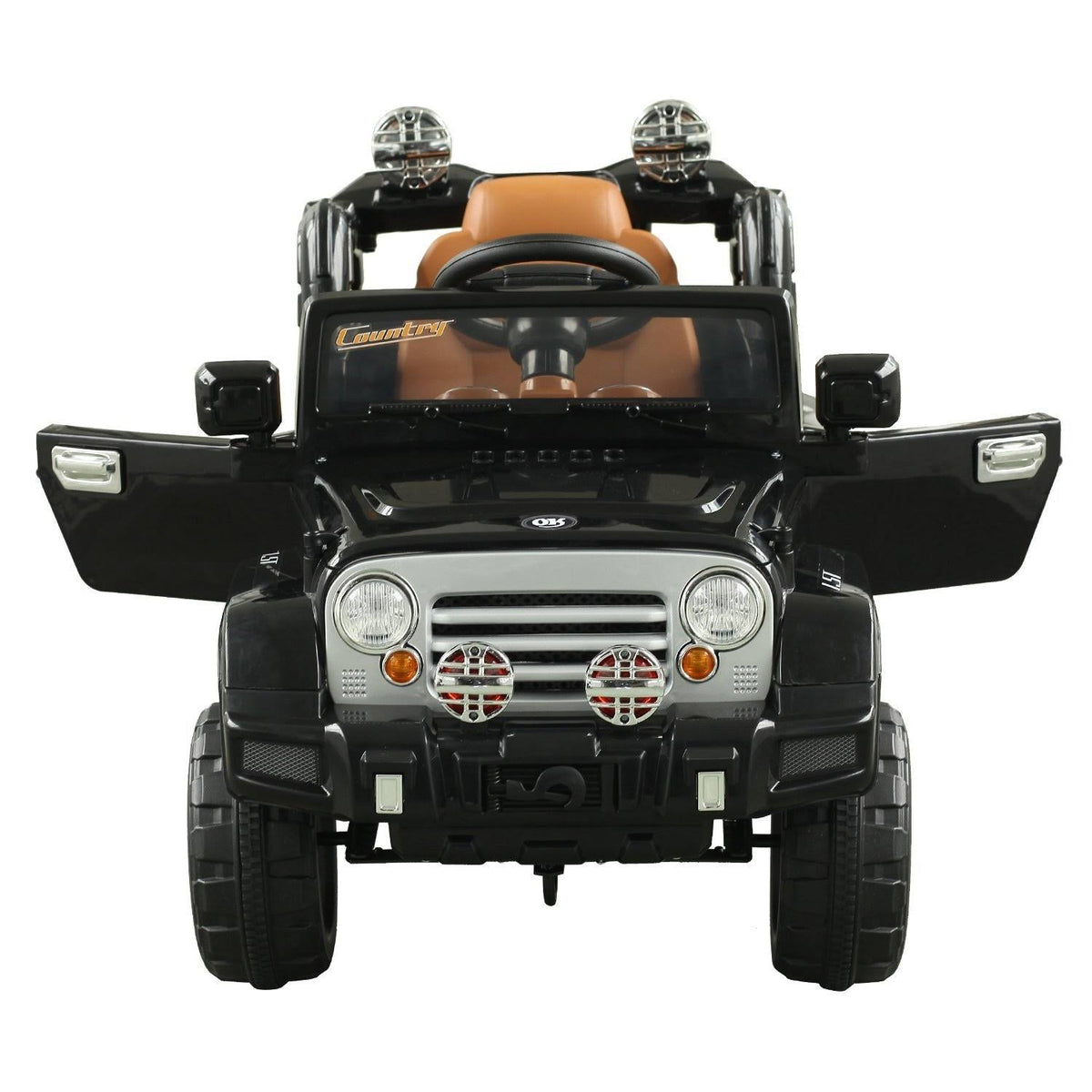 12V Battery Powered Ride on Toy Car Truck with Remote Control - Black F980231