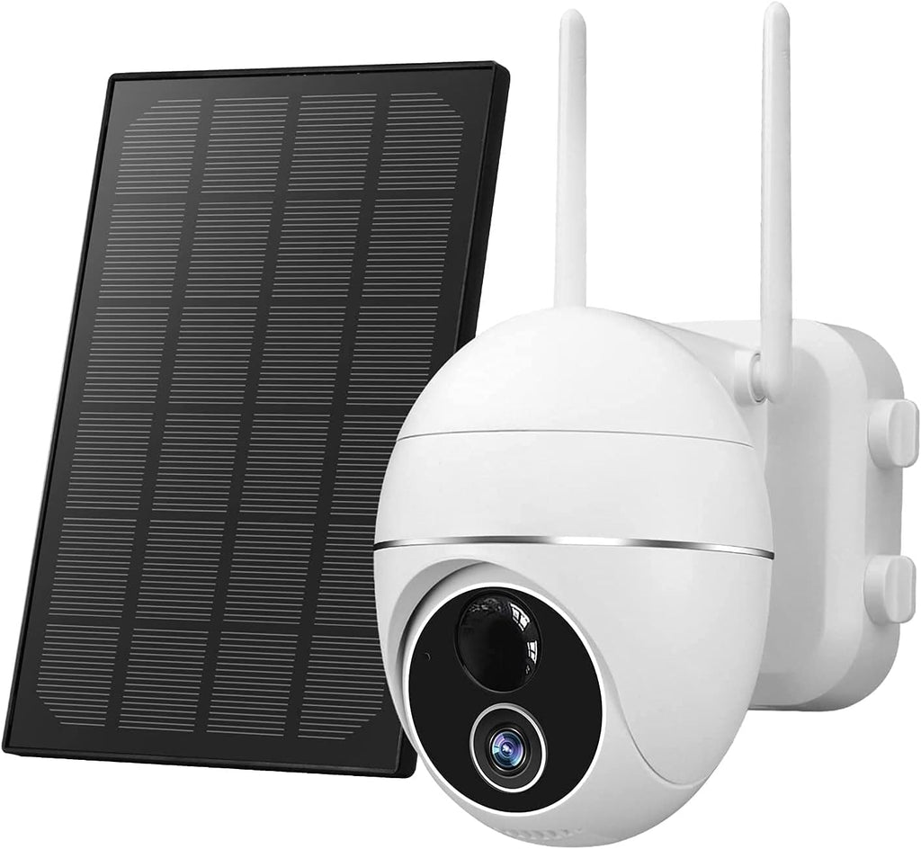 Wireless Solar Powered Security Camera with 15000mAh Battery, HD 1080P, Night Vision, IP65 N194492