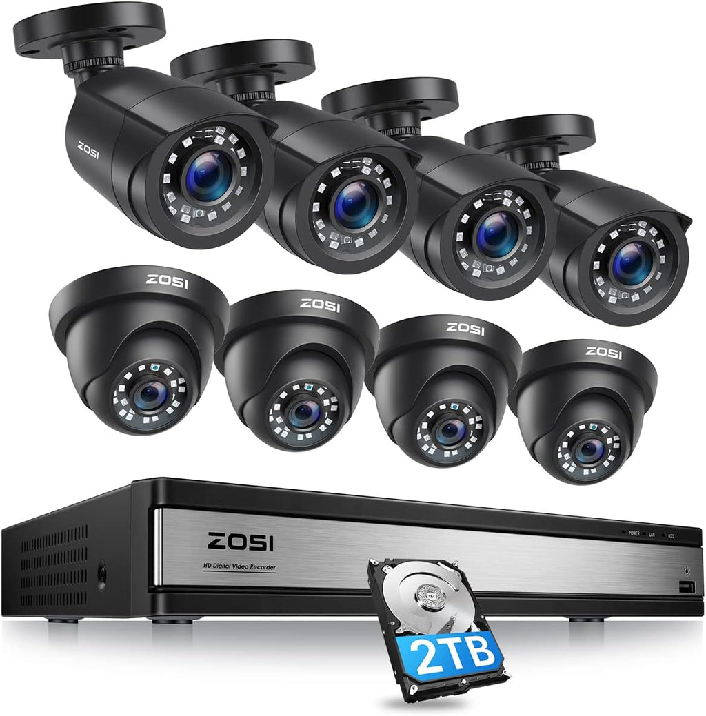 1080p 16 Channel Security Camera System with 2TB Hard Drive and 16 Bullet Cameras E53726