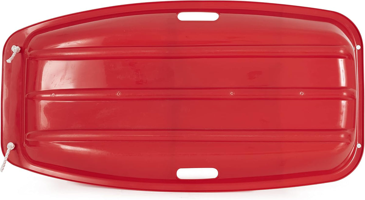 Red 2 Pack Plastic Snow Sled with Pull Rope and Handles Q1633