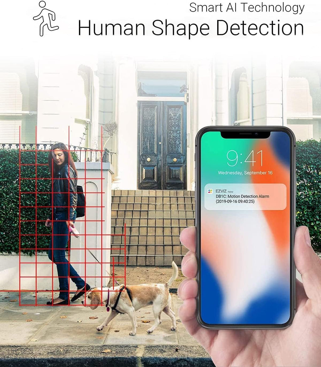 1080P Wi-Fi Video Doorbell Camera with AI-Human Detection Y392350