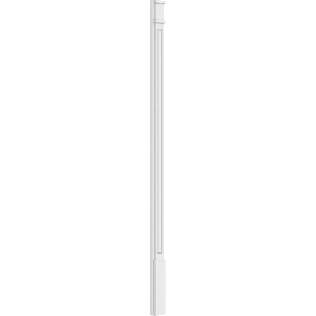 PVC Raised Panel Pilaster with Decorative Capital & Base (Pair) C3990