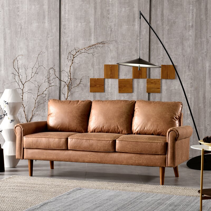 74.01" Rolled Arm Sofa C25069
