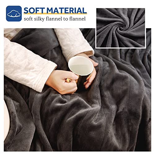 Beige Flannel Electric Blanket Full Size D976