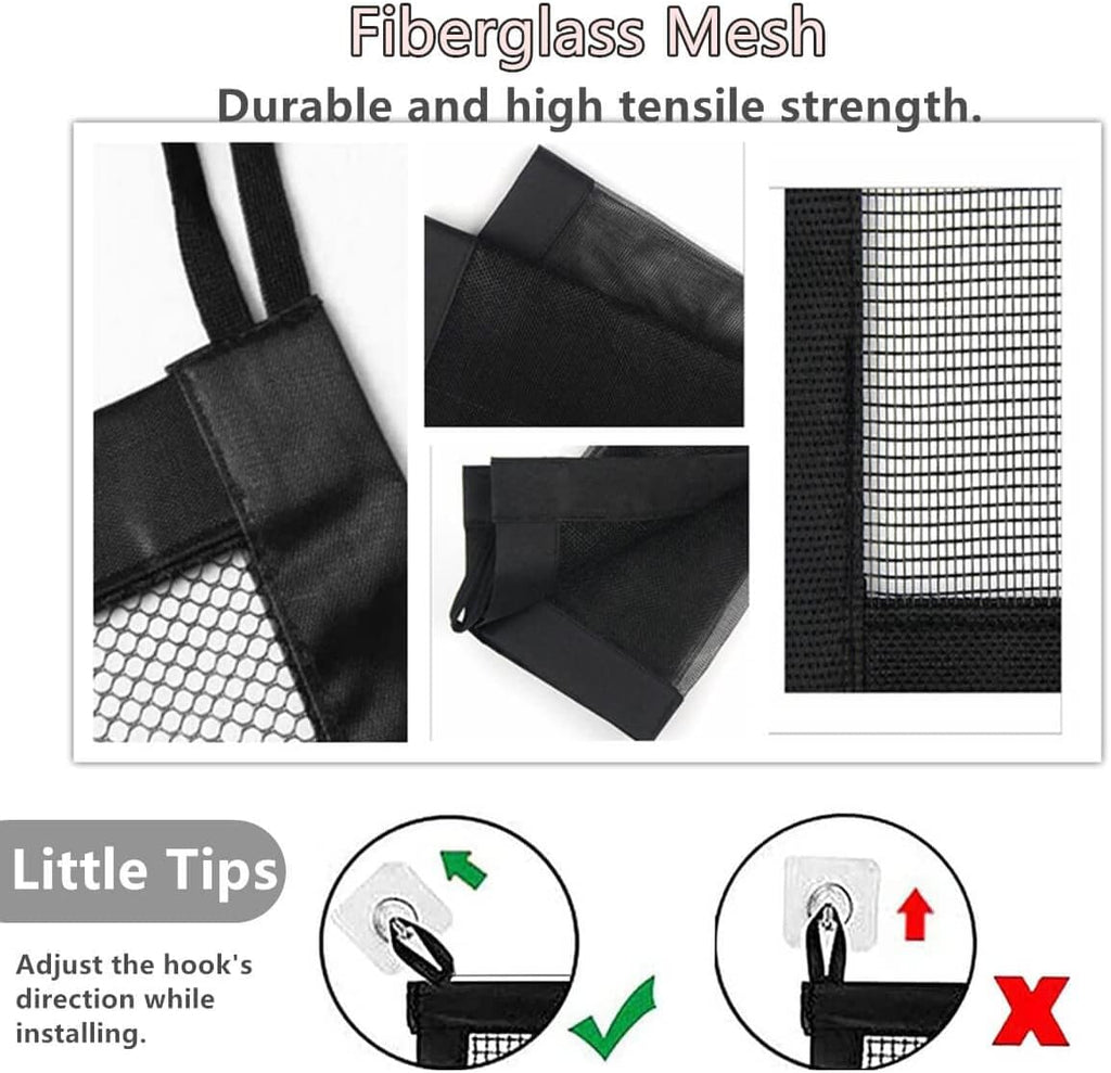 Black 43.3" W x 28.3" H Mesh Retractable Baby Gate R566745