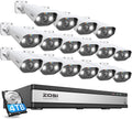 1080p 16 Channel Security Camera System with 2TB Hard Drive and 16 Bullet Cameras E53726