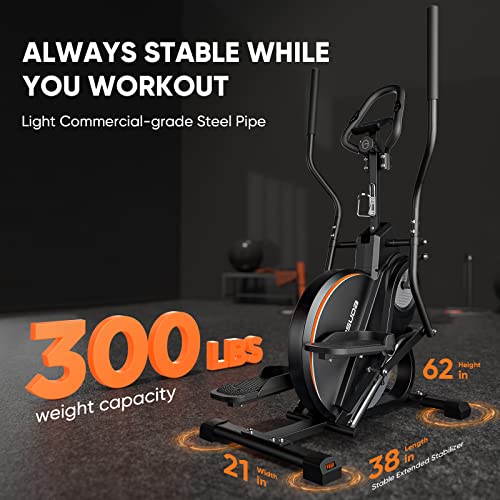 3-in-1 Elliptical Machine Stair Stepper Trainer with 16 Resistance J208652