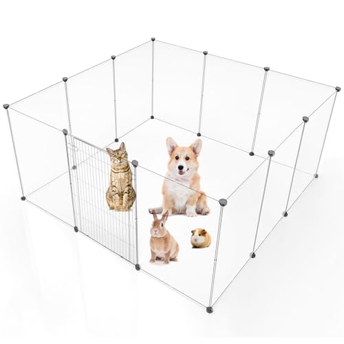 28 Panel Plastic Pet Playpen, Smoke, 13.8 X 13.8 inches F6091