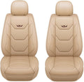 Universal Leather Car Seat Covers, 5 Seat Full Set, Black Red X57905