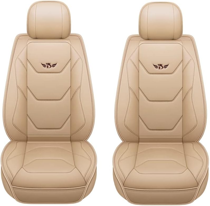 Universal Leather Car Seat Covers, 5 Seat Full Set, Black Red X57905
