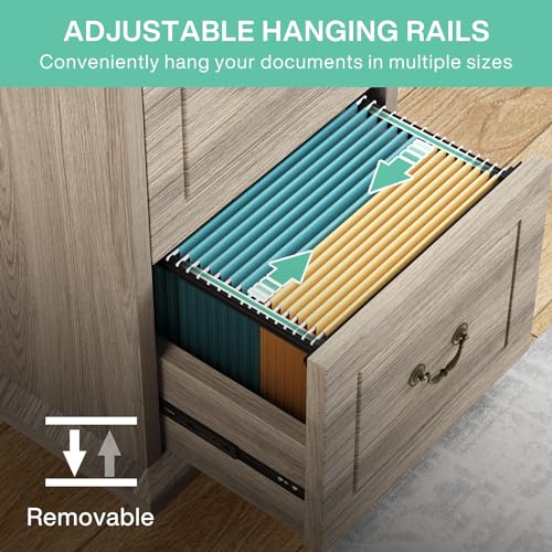 Walnut 4-Drawer Vertical File Cabinet B24514