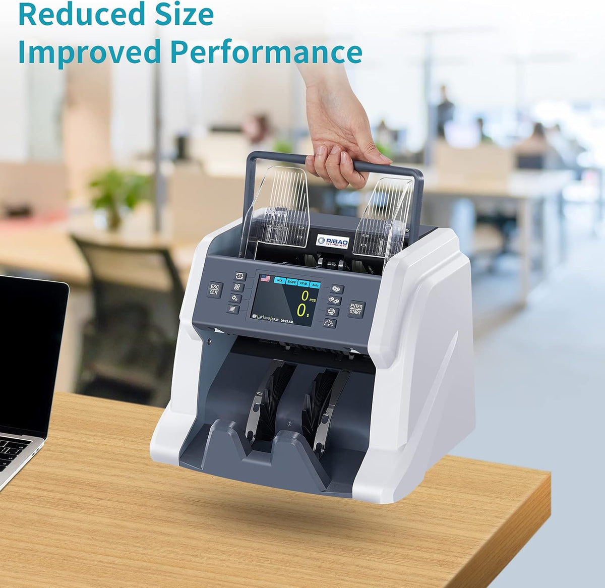 Money Counter Machine Cash Value Bill Counting Multi Currency Z1666