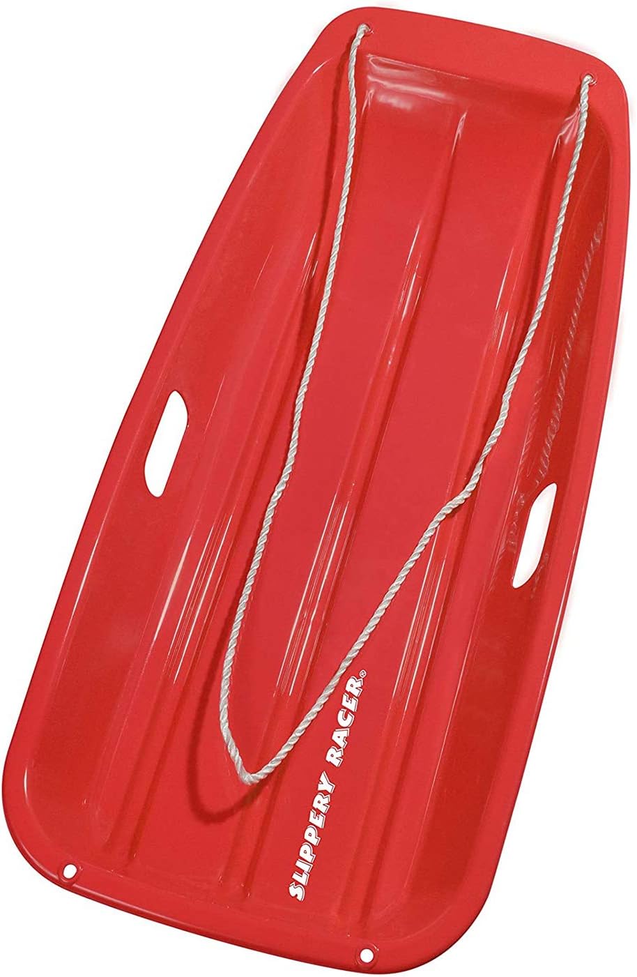 Red 2 Pack Plastic Snow Sled with Pull Rope and Handles Q1633