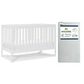 4-in-1 Convertible Crib and Dual Sided Crib & Toddler Mattress L636