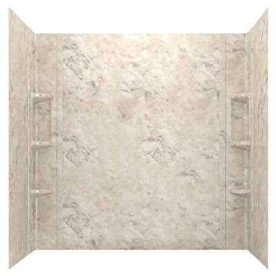 5-Piece Glue-Up Alcove Bath Wall Set in Celestial Marble N50182