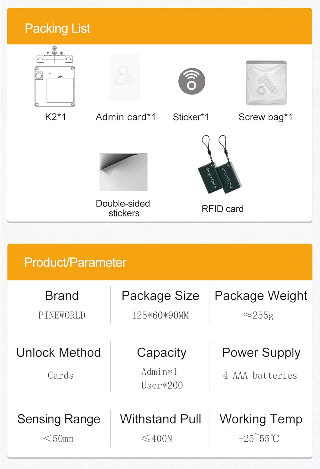 Drawer Lock with Encrypted RFID Cards V48666