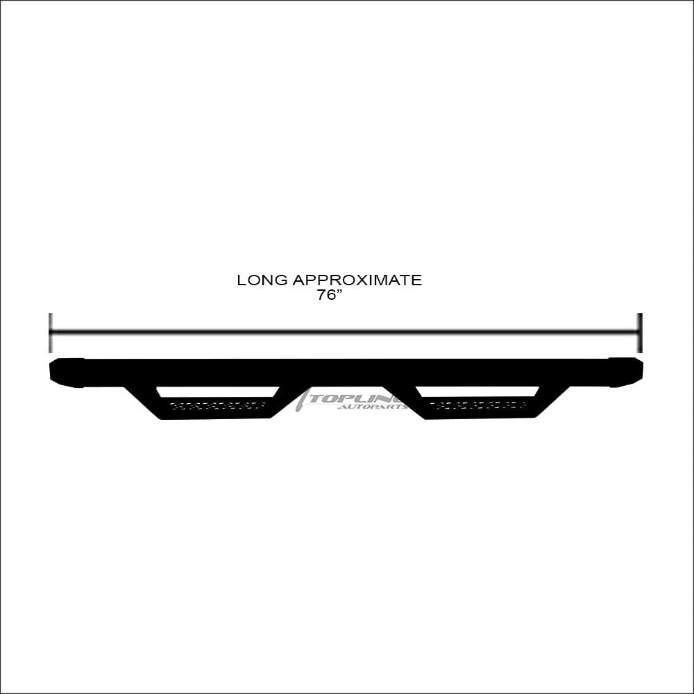 Matte Black Aluminum Hoop Drop Step Side Nerf Bars Running Boards S892
