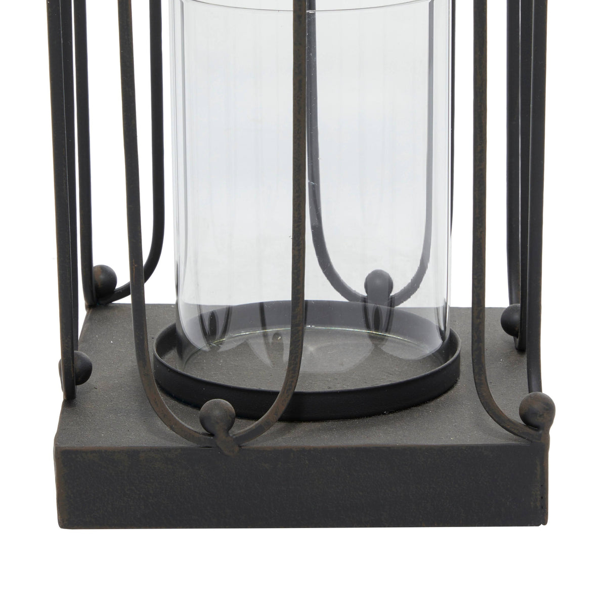 Metal Glass Candle Lantern Set of 2 V7784