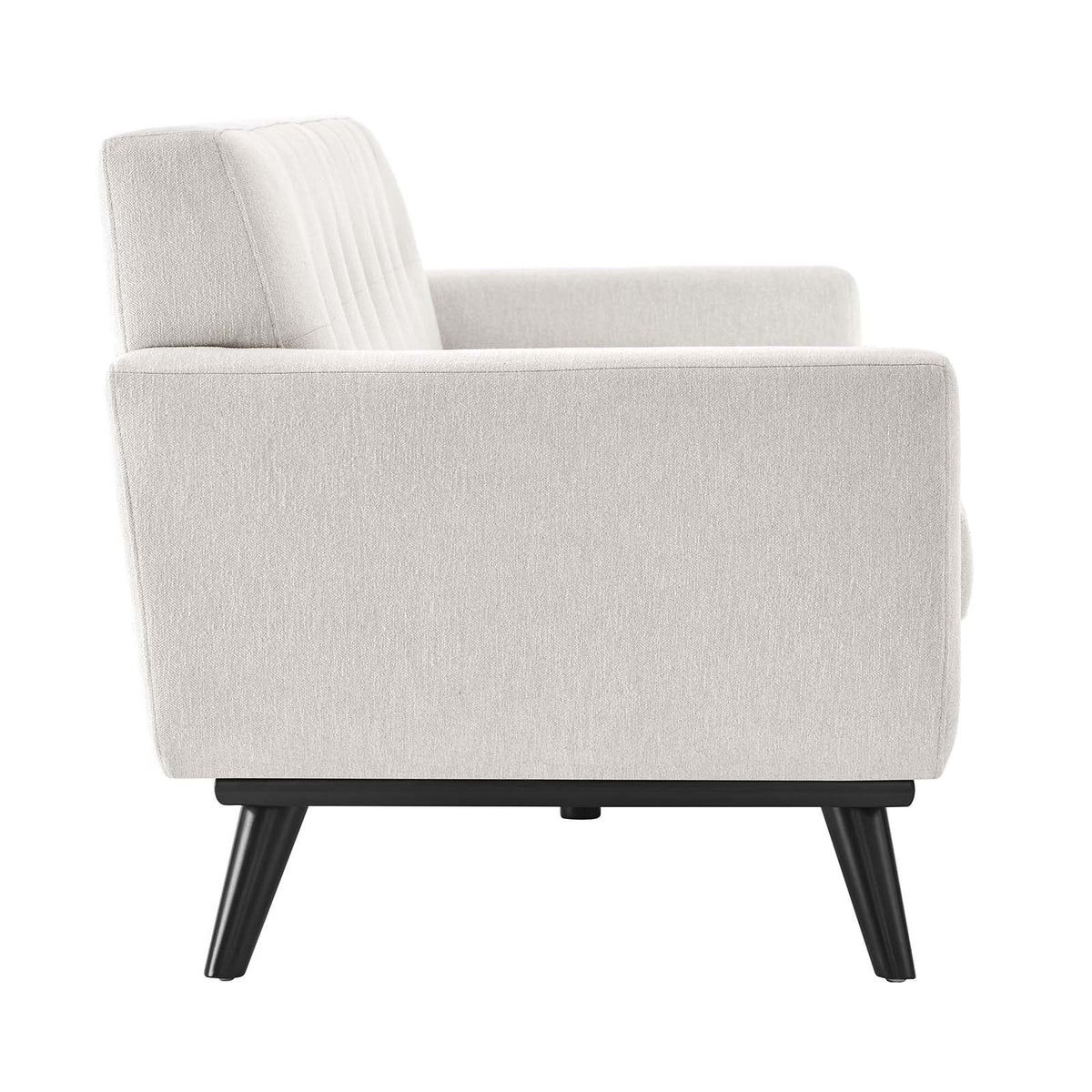 Ivory Herringbone Fabric Sofa T189