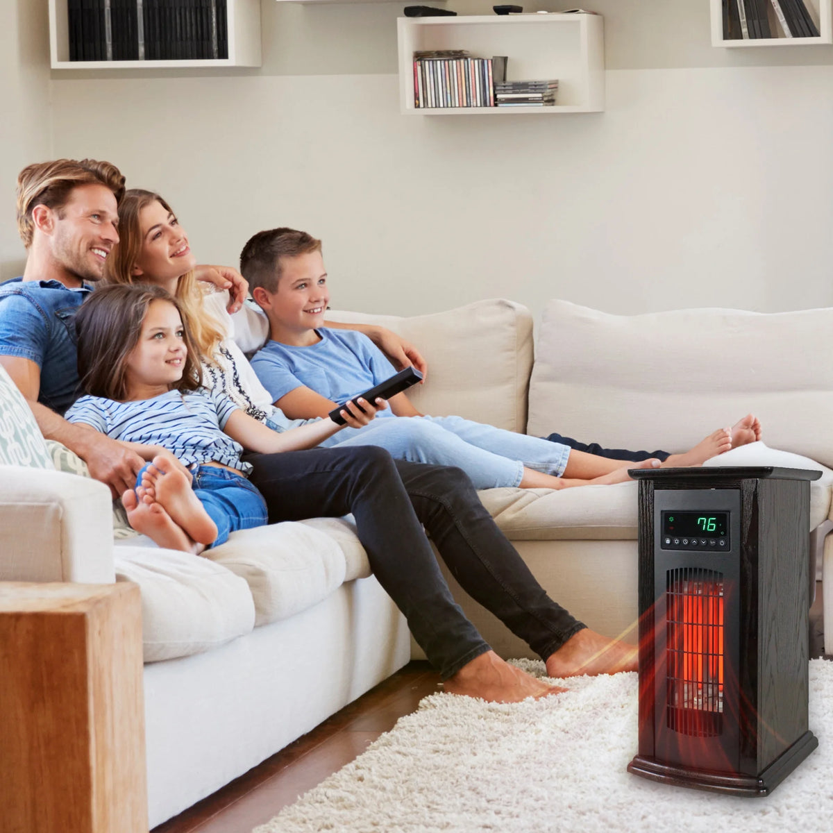 1500 W 21" Electric Infrared Quartz Tower Space Heater F139425