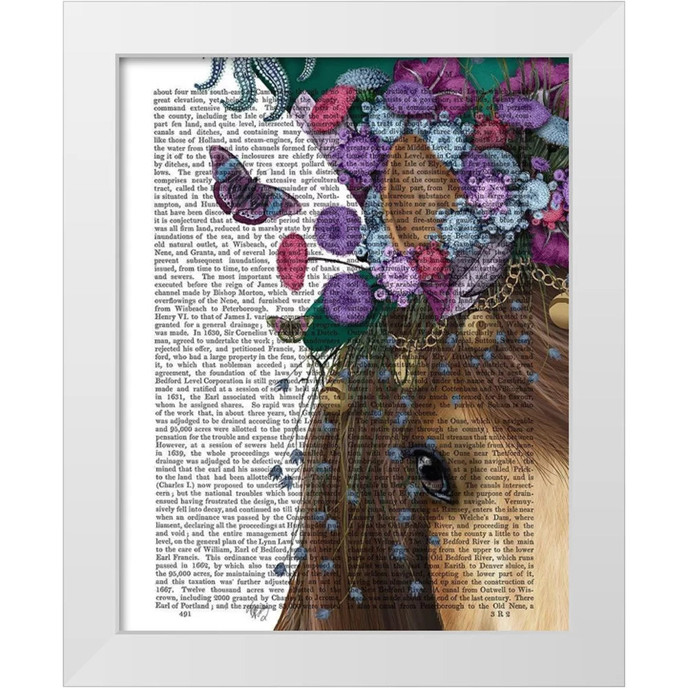 White Modern Wood Framed Art Print M633