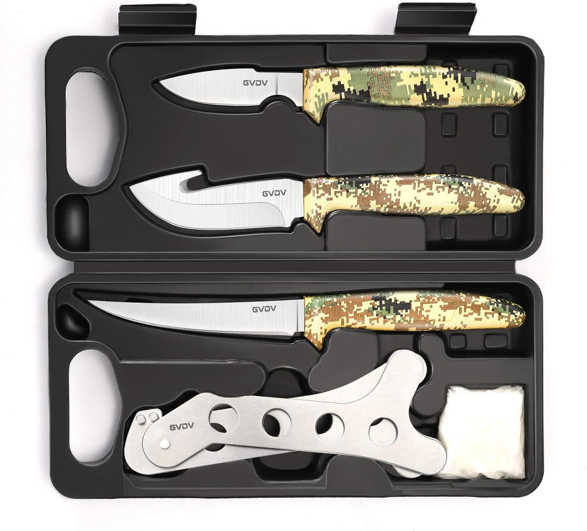 14 Pieces Hunting Knife Set with Gut Hook Skinner Knife L141465