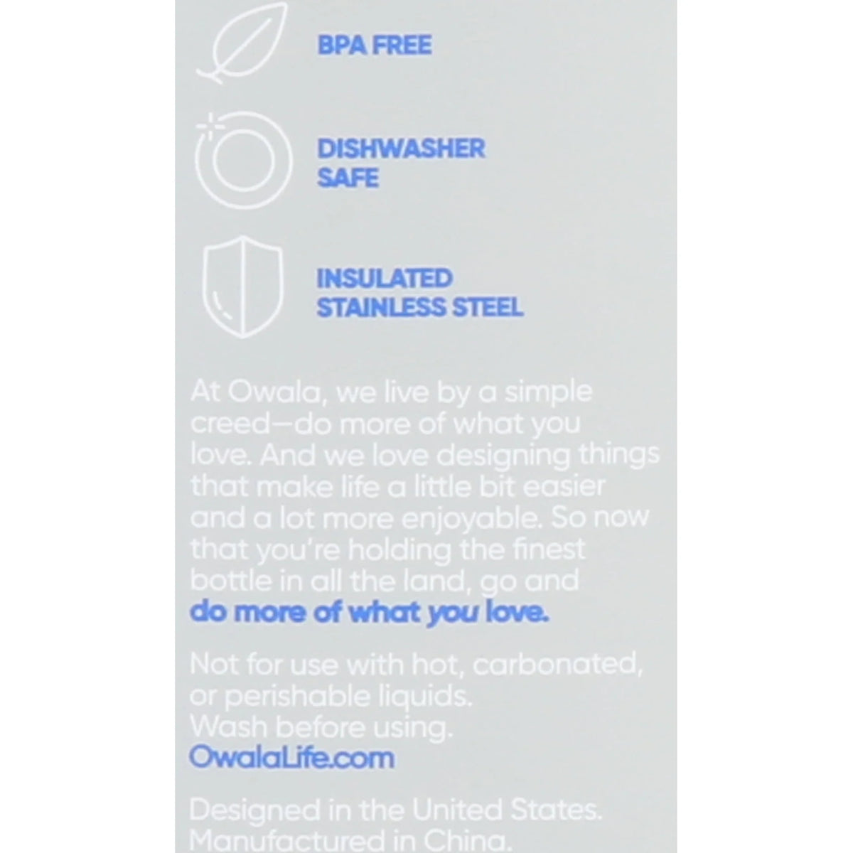 24oz Black Stainless Steel Water Bottle Q396