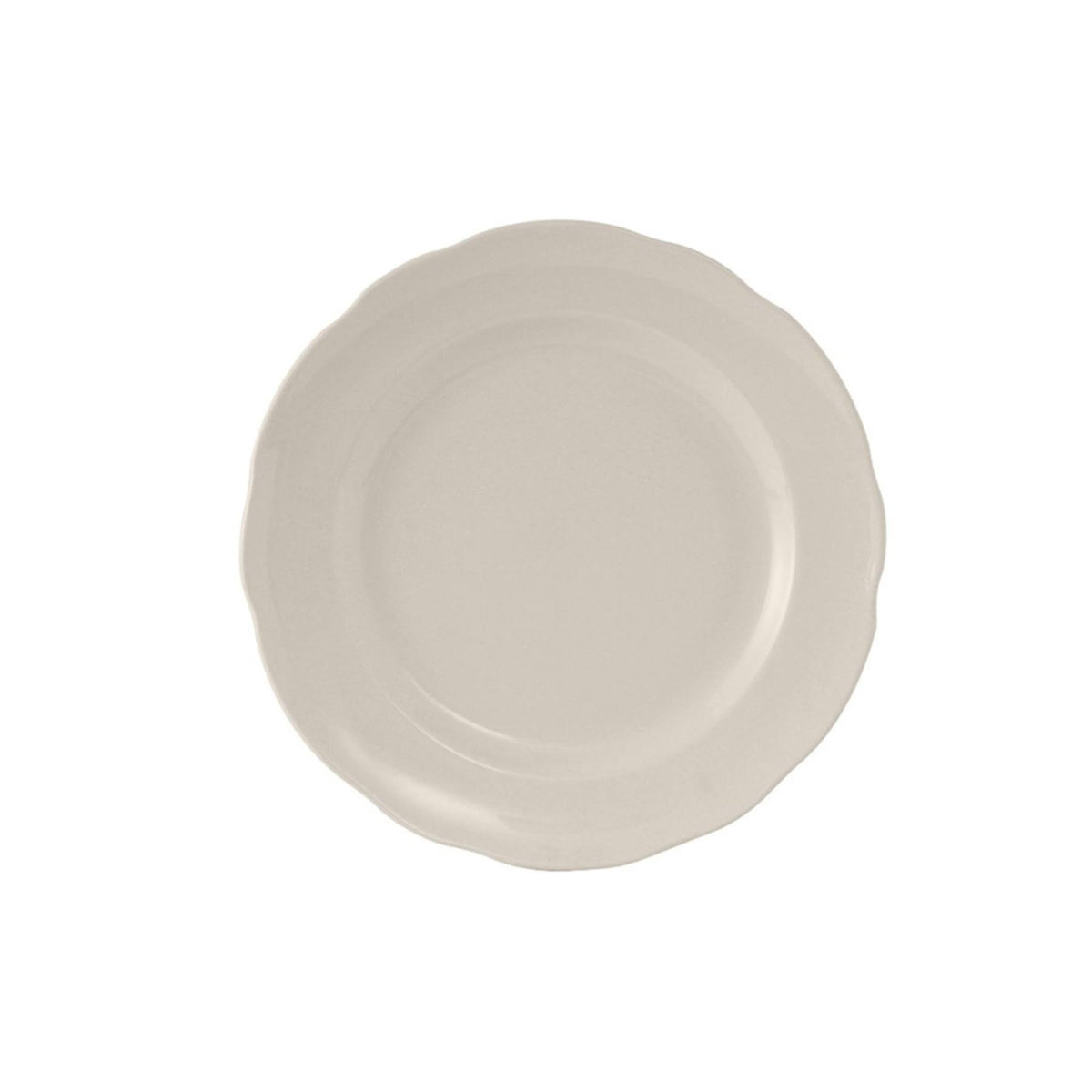 7 1/4 inch Scalloped Edge Plate in Eggshell White, Case of 36 W7889