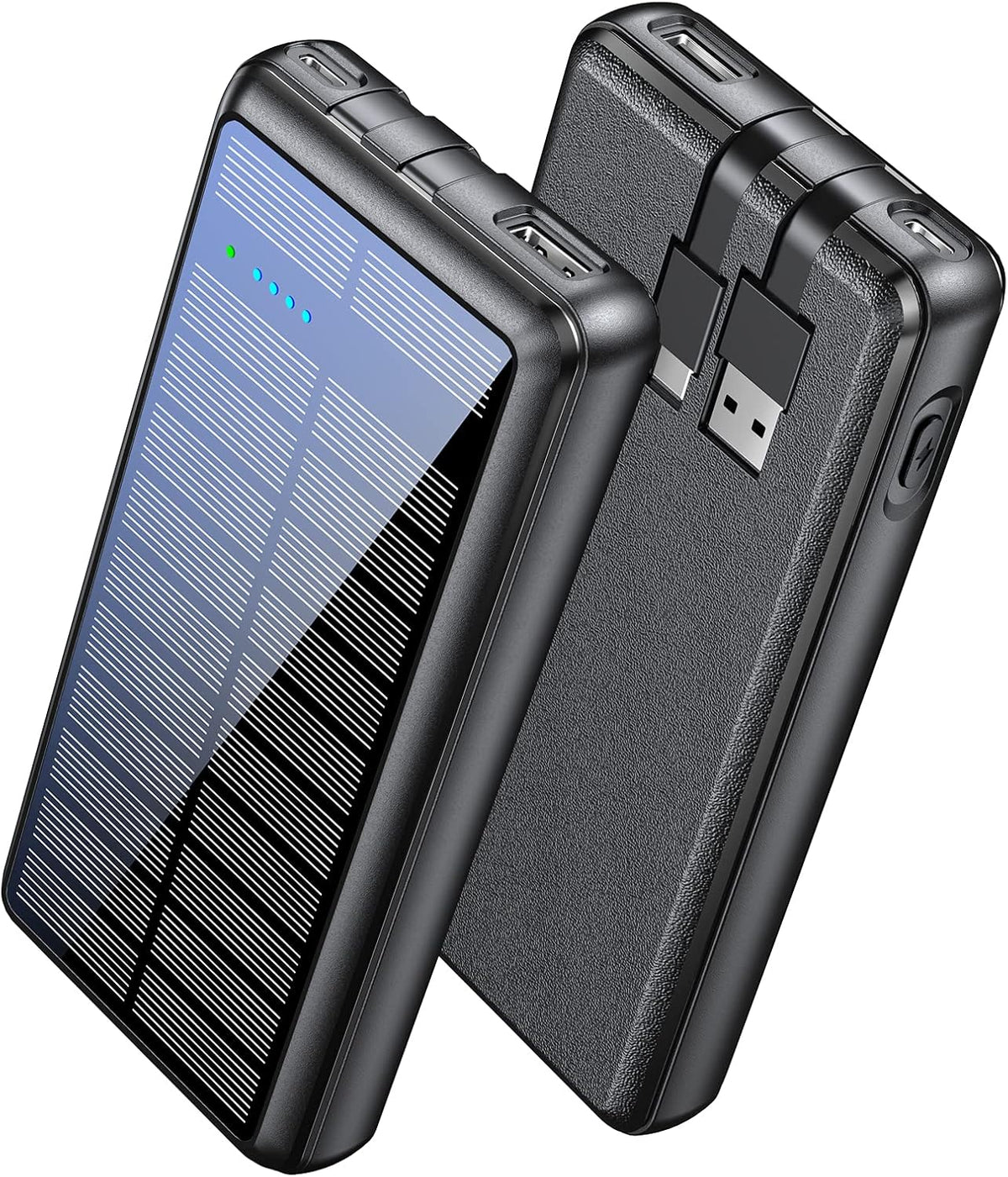 Solar Charger Power Bank 36800mAh with 2 Output Ports and 2 Cables B852